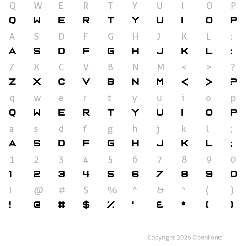 Character Map of Casanova Scotia Regular