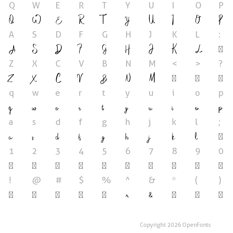 Character Map of CasstinoDemo Regular