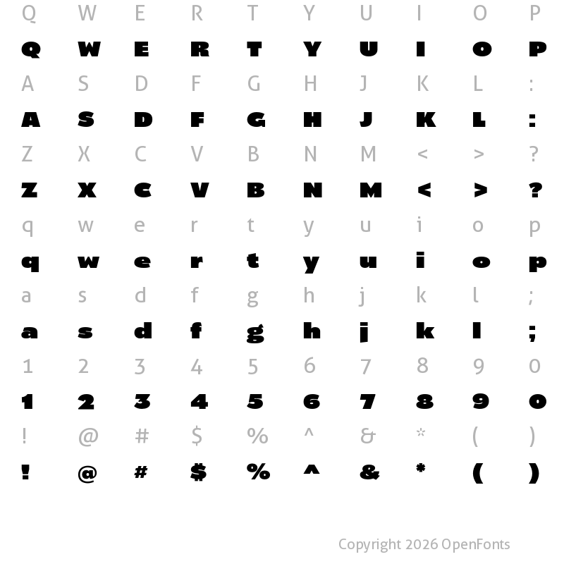 Character Map of Catalpa Ultrablack