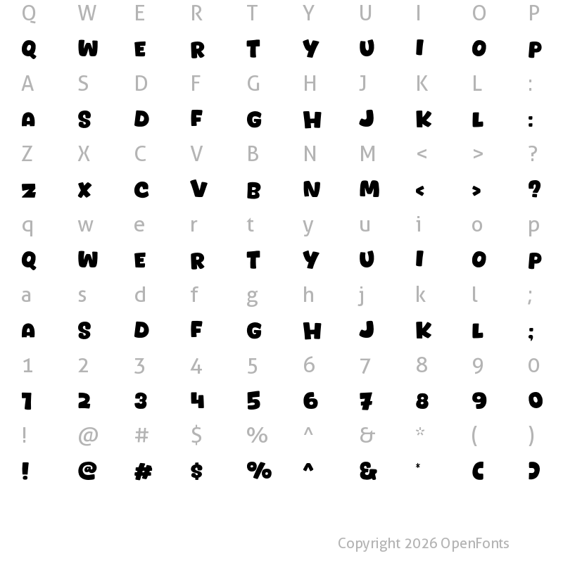 Character Map of Catfiles Regular