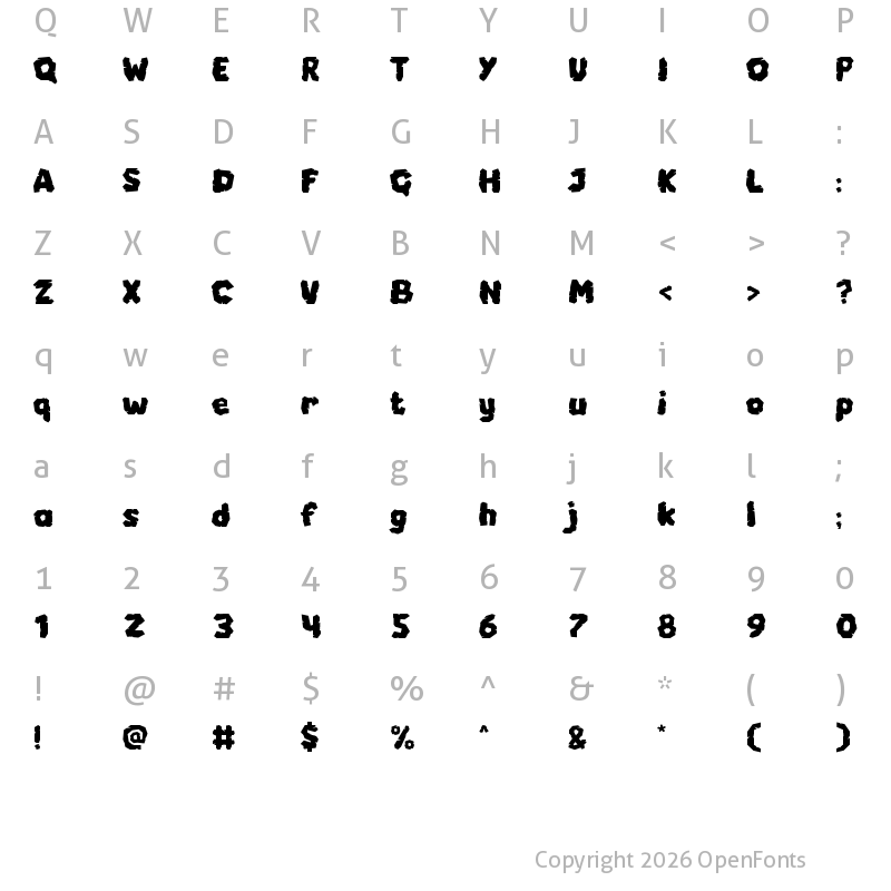 Character Map of Cave-Stone Regular