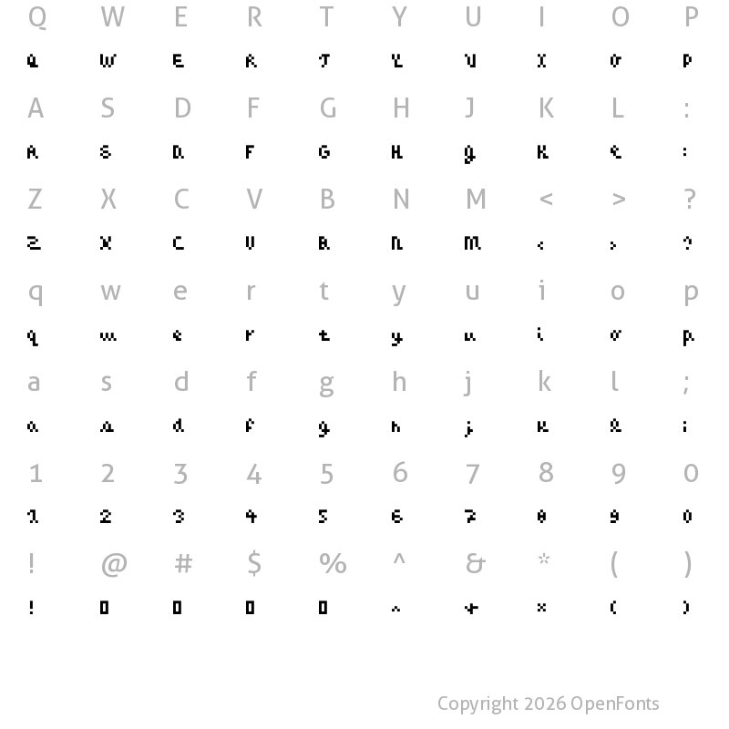 Character Map of CaZOOM Regular