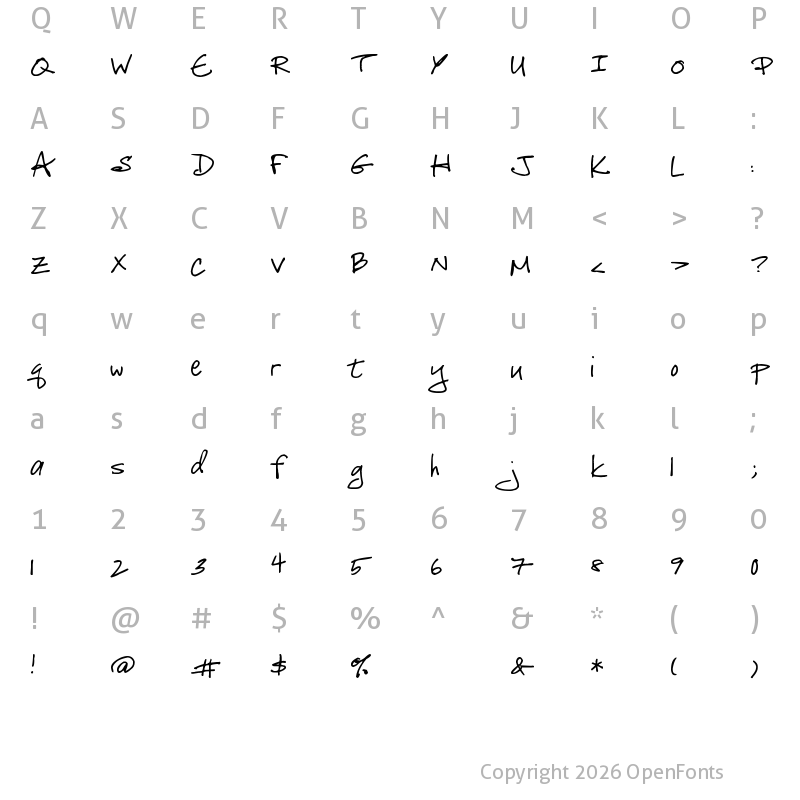 Character Map of Celebrate the Day Regular