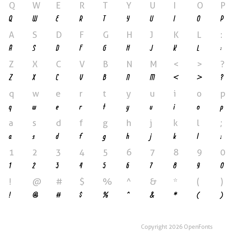 Character Map of Cell 63 Regular