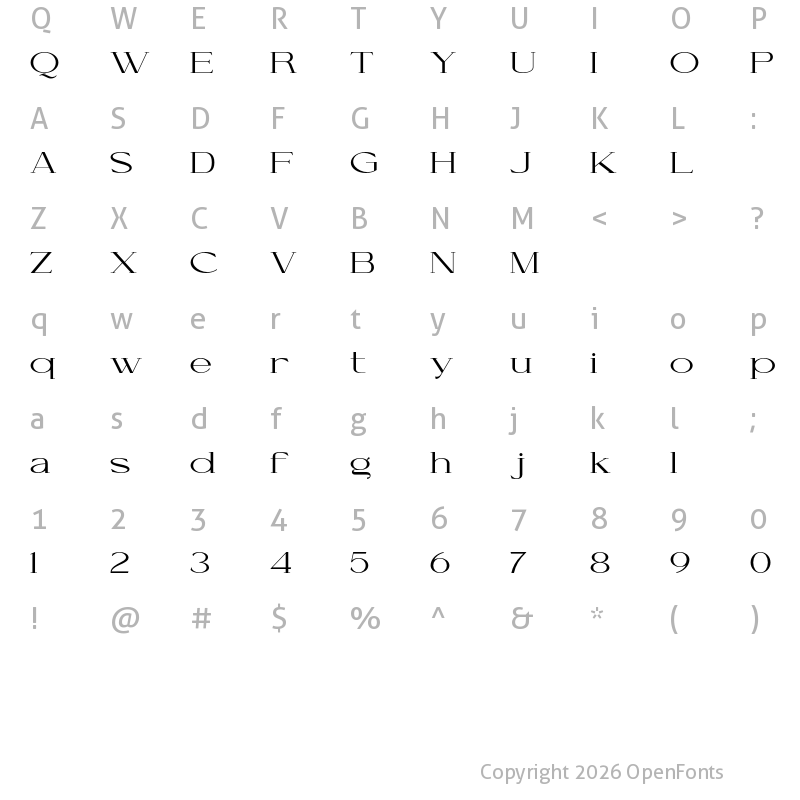 Character Map of Cellofy Expanded