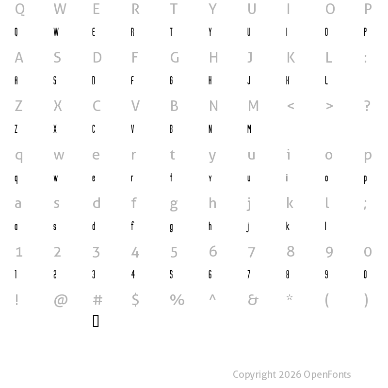 Character Map of CF Craig Robinson Regular