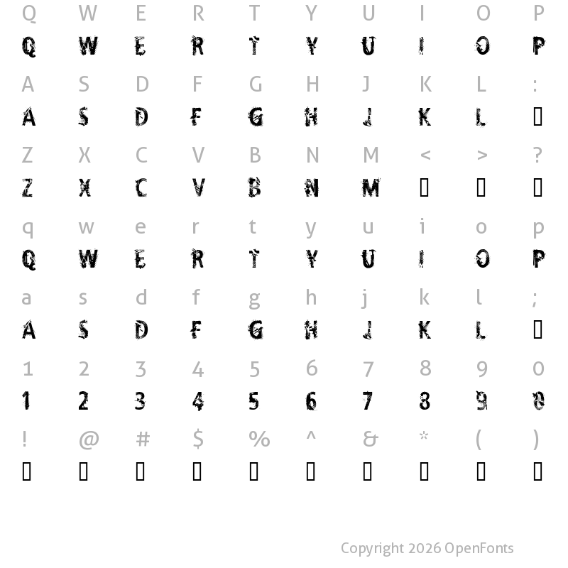 Character Map of CF Life Is A Dream Regular