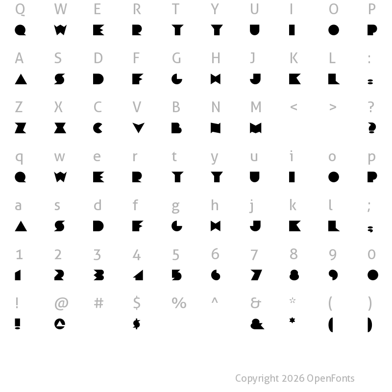 Character Map of Chainsaw Geometric Regular