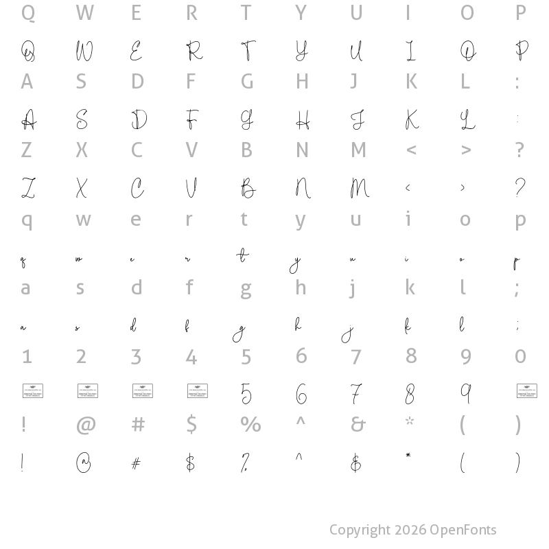 Character Map of Chalice Regular