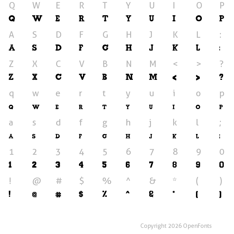 Character Map of Chalkiez Regular