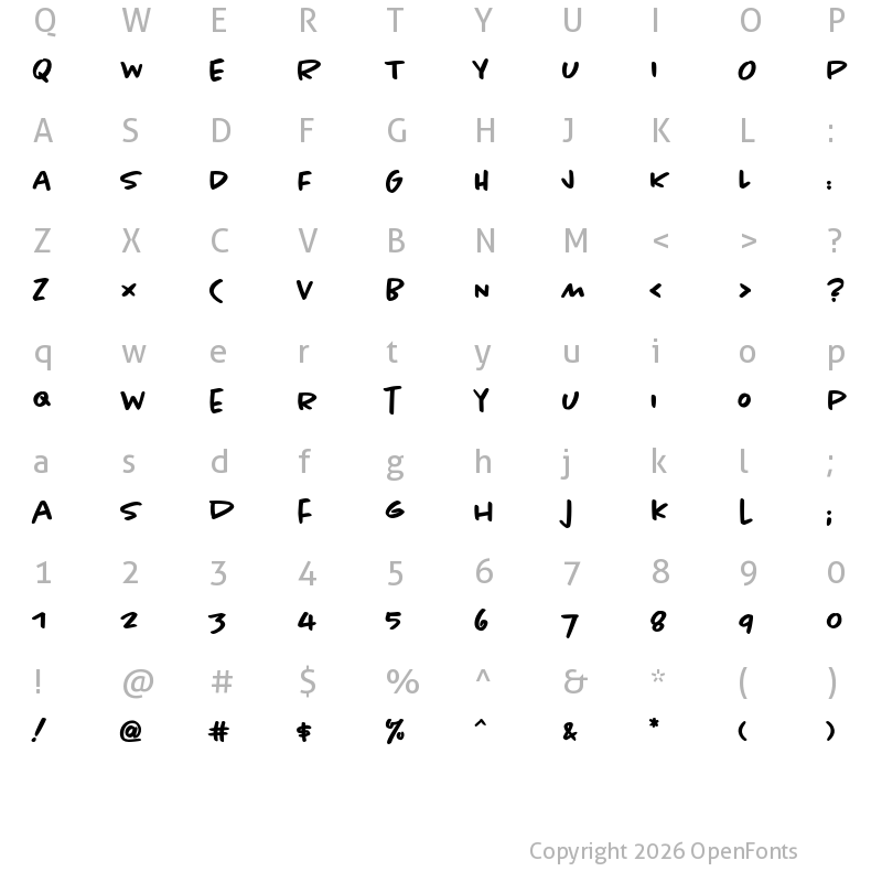 Character Map of Chantal Medium