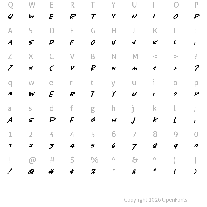 Character Map of Chantal Medium Italic