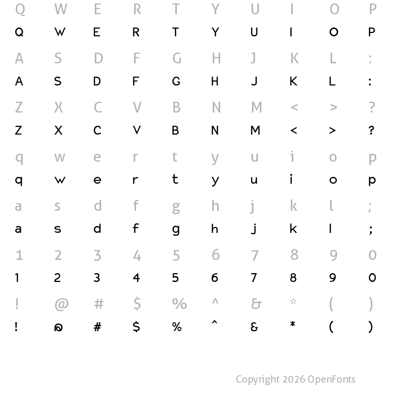 Character Map of Charger Bd
