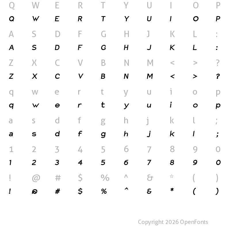 Character Map of Charger ExBdIt