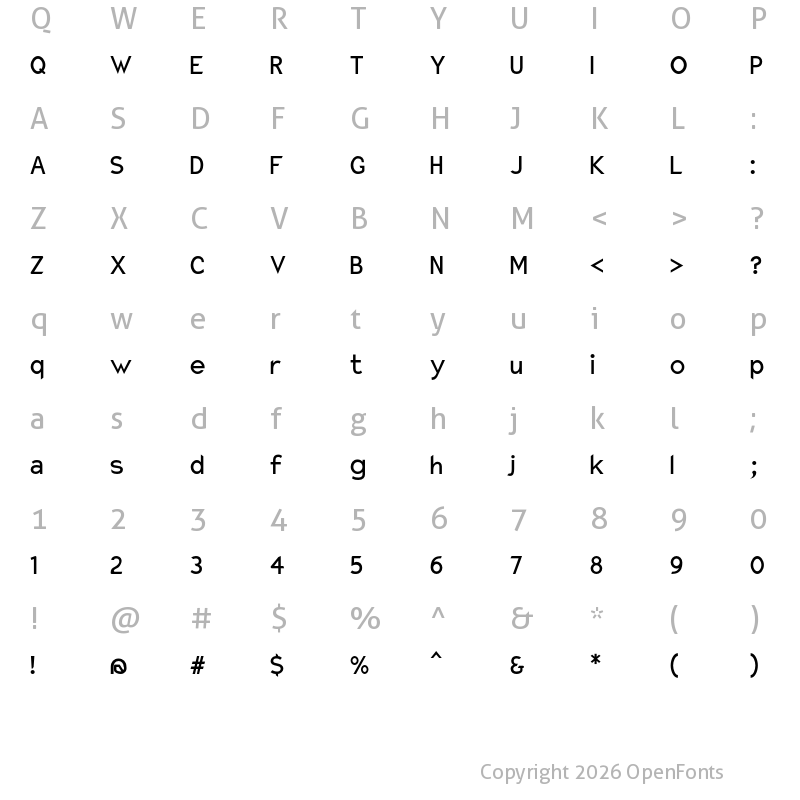 Character Map of Charger Pro BdNar