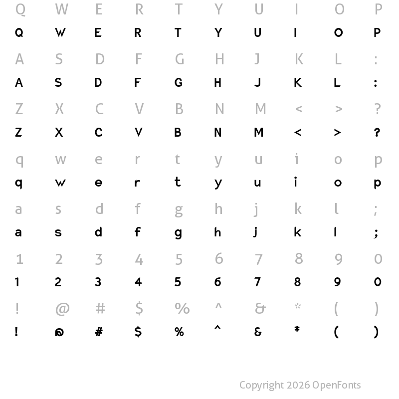 Character Map of Charger Pro BlkNar
