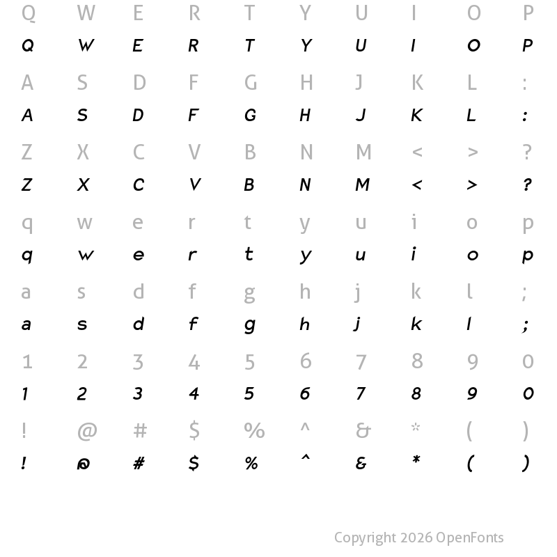 Character Map of Charger Pro ExBdObl