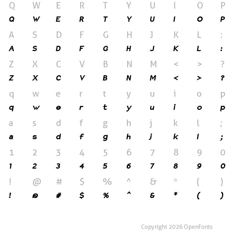 Character Map of Charger Pro UltraObl