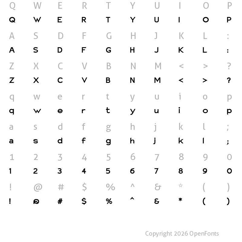 Character Map of Charger Sport BlkExt