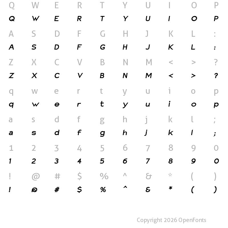 Character Map of Charger Sport BlkExtObl