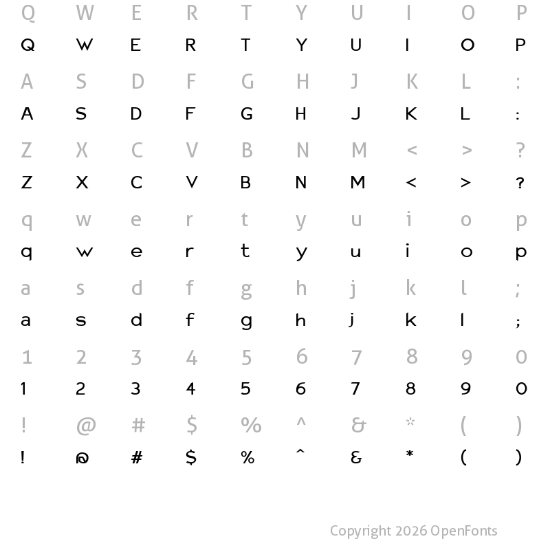 Character Map of Charger Sport DfBdExt