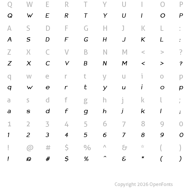 Character Map of Charger Sport DfBdExtObl