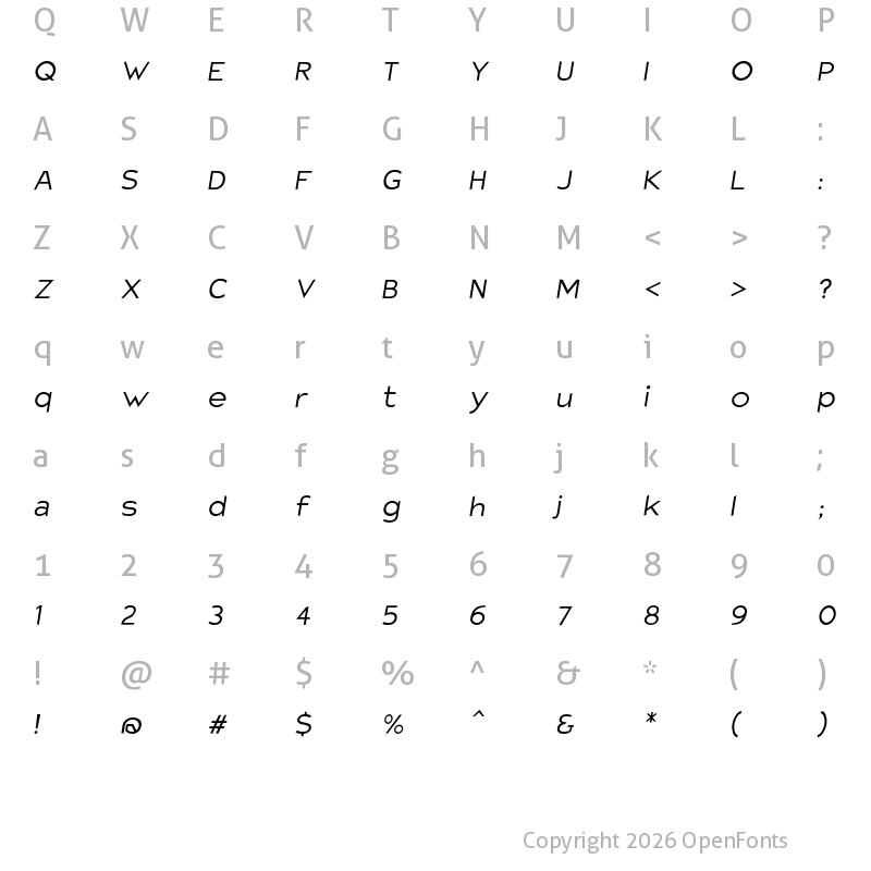Character Map of Charger Sport LitExtObl