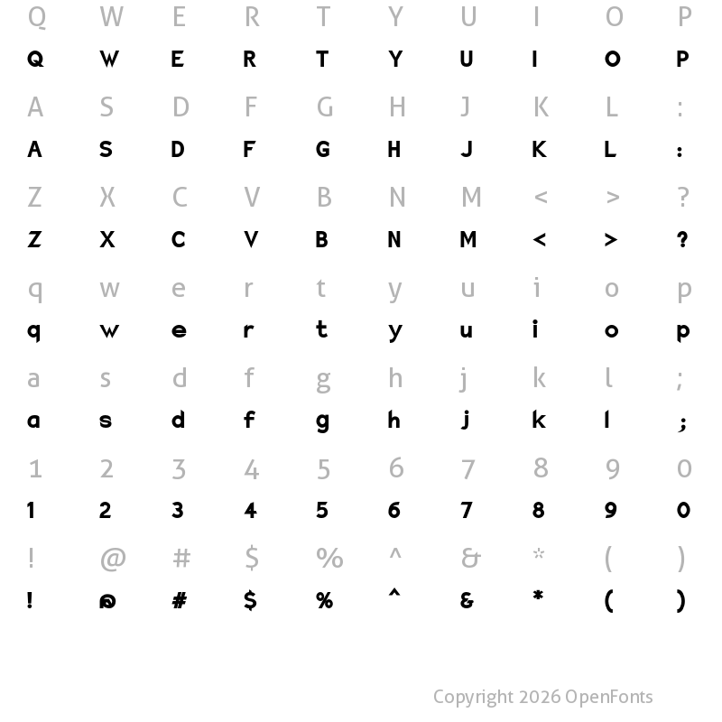 Character Map of Charger Sport UltNrw