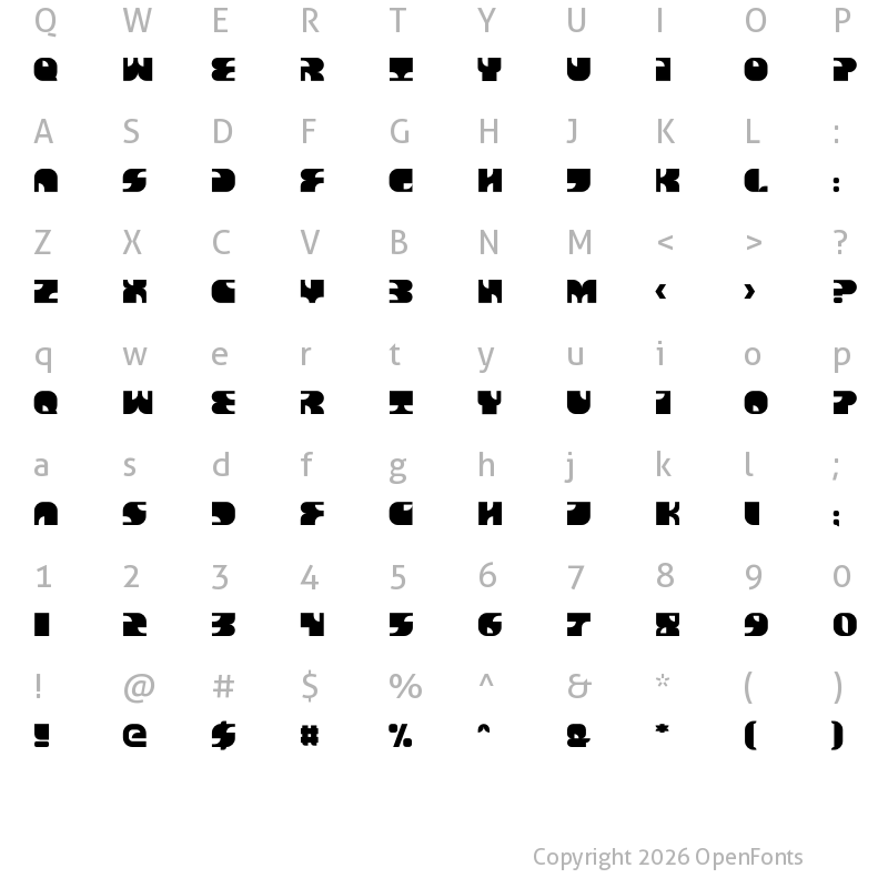 Character Map of CHARLES Regular