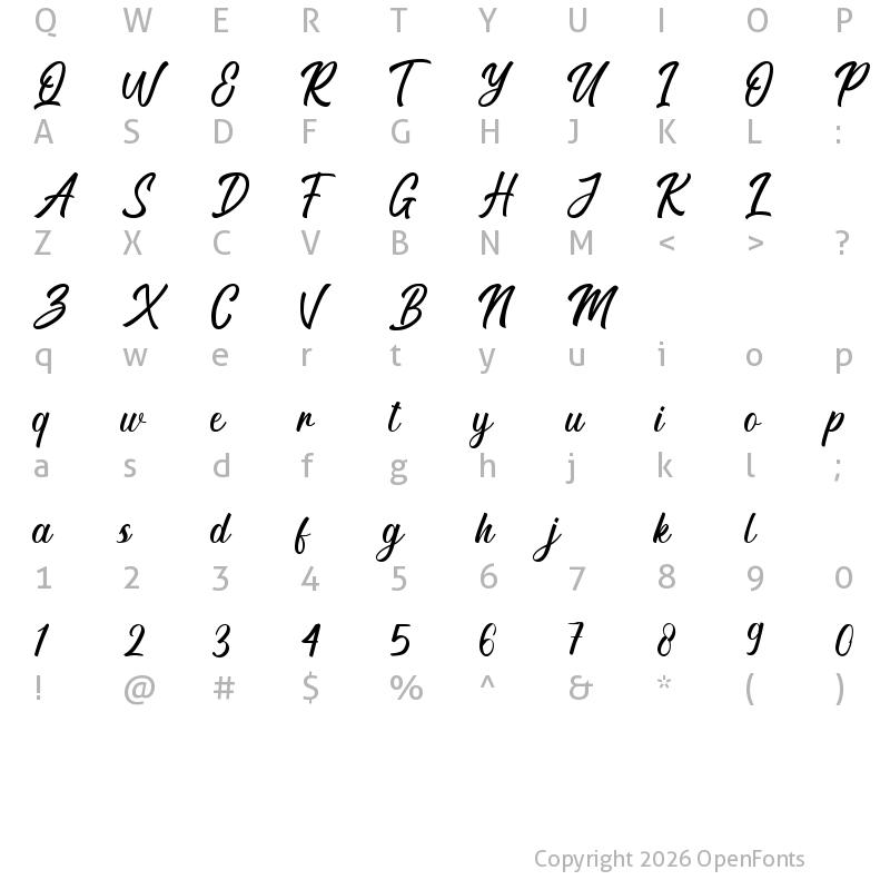 Character Map of Charlington Regular