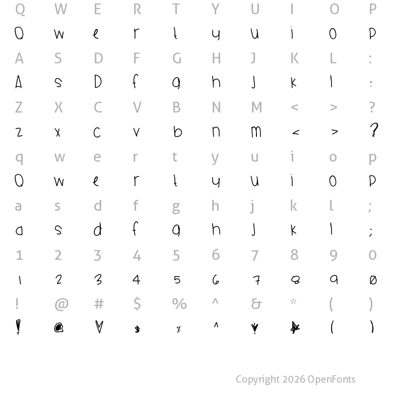 Character Map of CharmeleonRed Medium