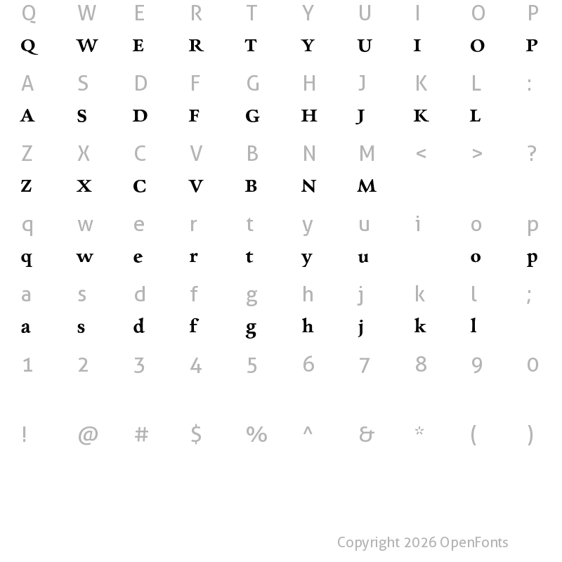 Character Map of Charpentier Renaissance Pro Demi