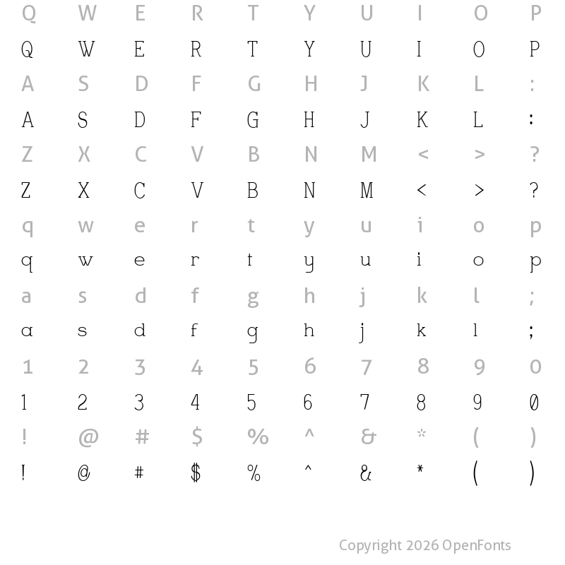 Character Map of Charrington Strewn Regular