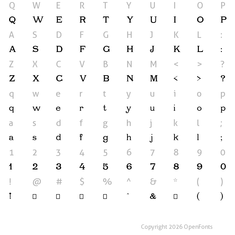 Character Map of Chartrand Medium