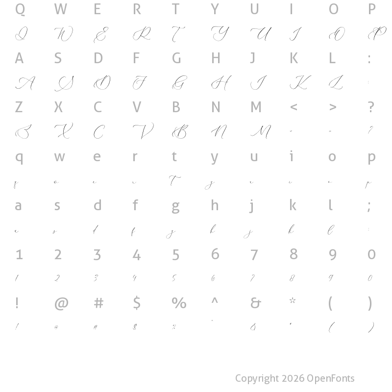 Character Map of Charttisle Wadfield Regular