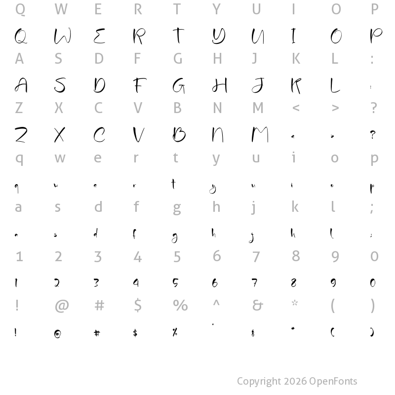 Character Map of Chastorfield Regular