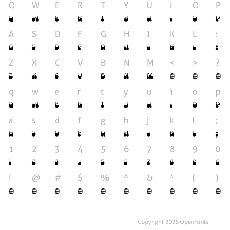 Character Map of Cheee Demo Oldskool