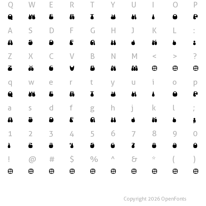 Character Map of Cheee Demo Tomboe