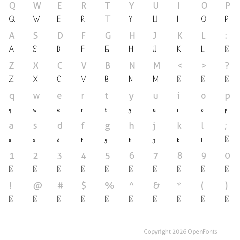 Character Map of Cheeks Rosy Sans