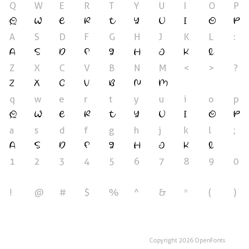 Character Map of Cheers Mate Demo Regular