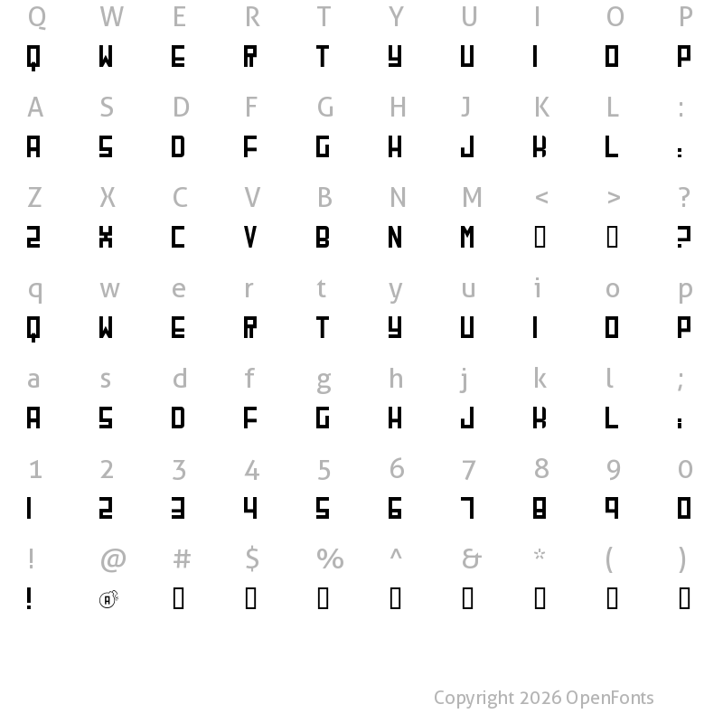 Character Map of CherryBomb Regular