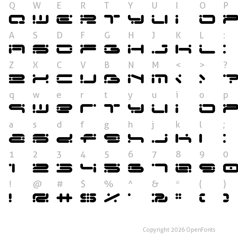 Character Map of Chicory Regular