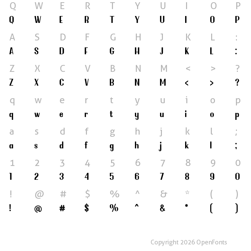 Character Map of Chiladepia Sans Serif DEMO Regular