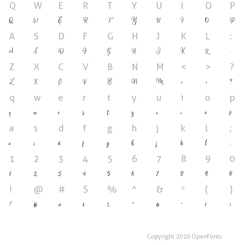 Character Map of Chillday DEMO Regular