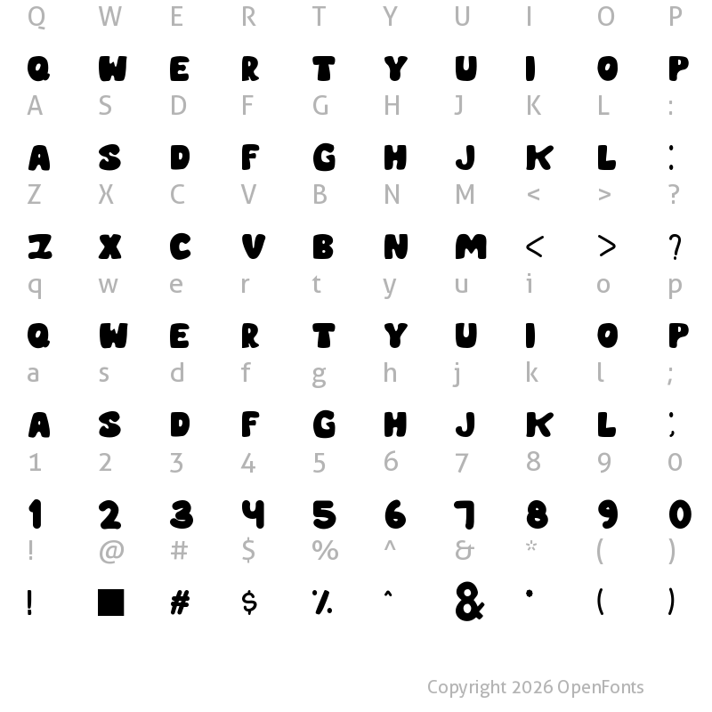 Character Map of CHILLIN Regular