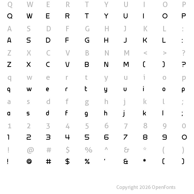 Character Map of Chillit Regular