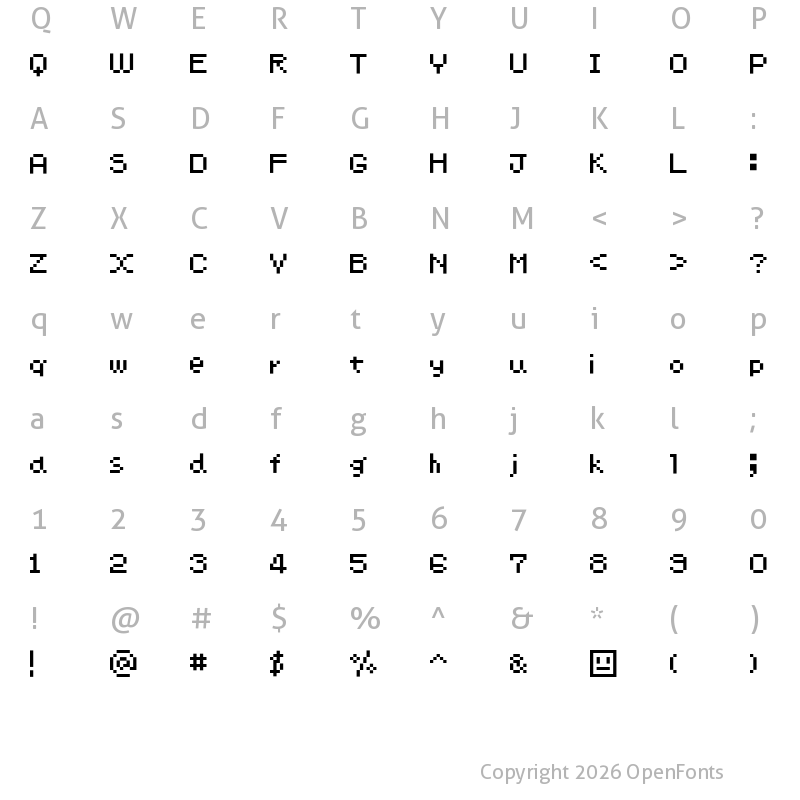 Character Map of ChimaChima7 Regular