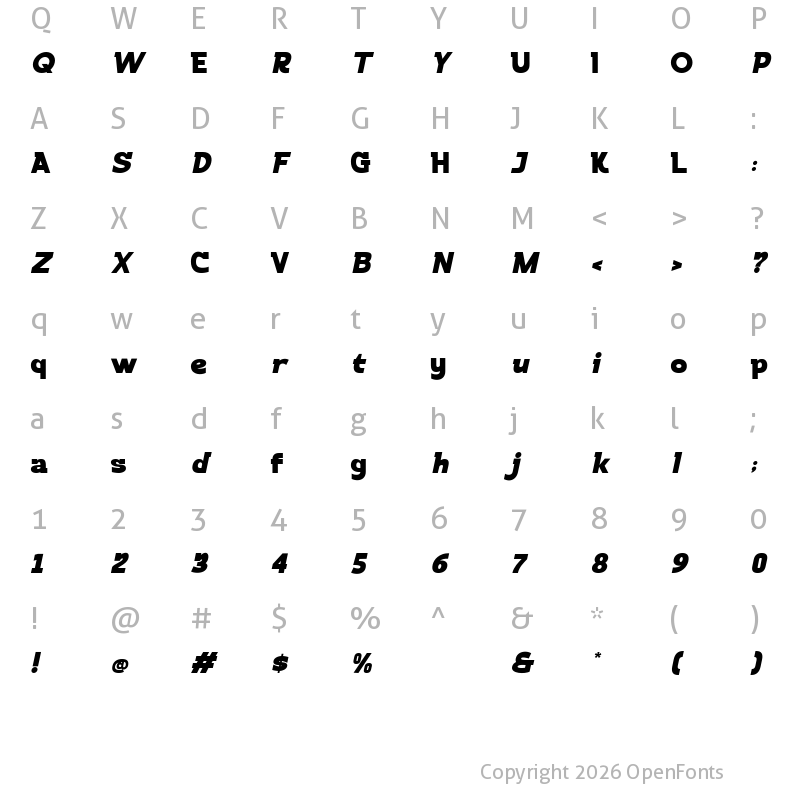 Character Map of Chitos Demo Regular