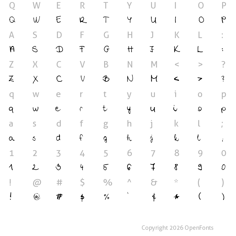 Character Map of Chloe 2 Regular