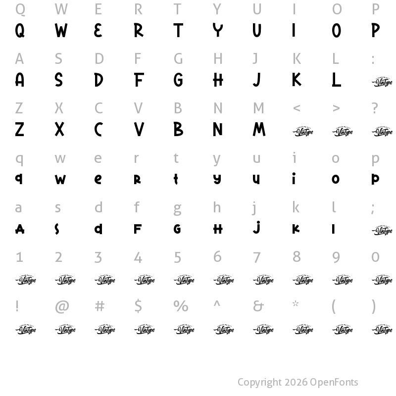 Character Map of Choco Mellow Script